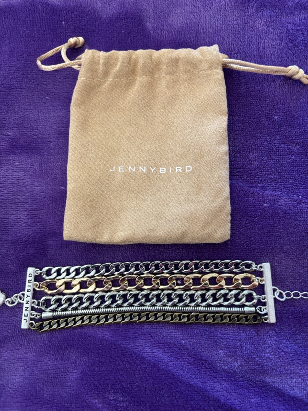 Jenny Bird Silver and Gold Multi-Chain Bracelet